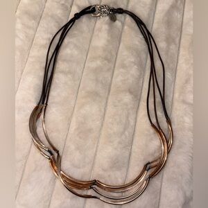 Lizzy James Gold and Silver Multi-Strand Necklace #316